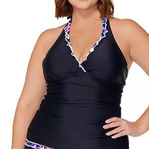 NWoT Island Escapes Women's Mariposa Underwire Halterkini 18W $60 LLL436